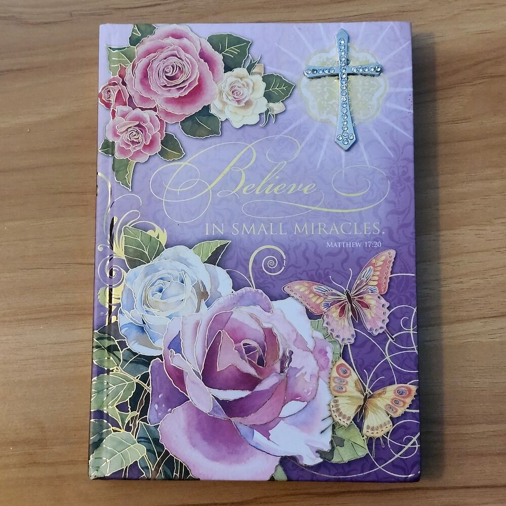 Journal | Lined | Floral Hardcover with Cross Lined New